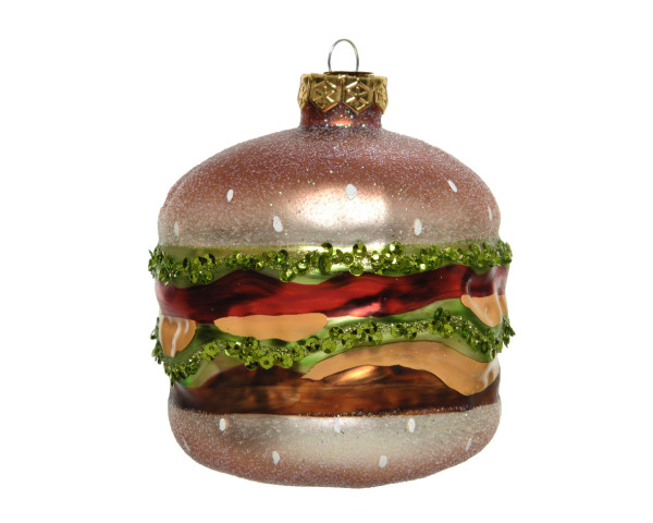 Kersthanger Hamburger glas 9x10cm