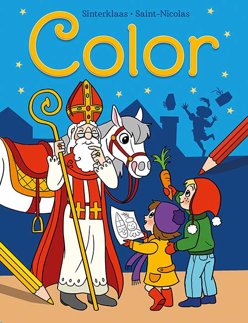 Sinterklaas Color kleurblok-Saint-Nicolas Color bloc de coloriage