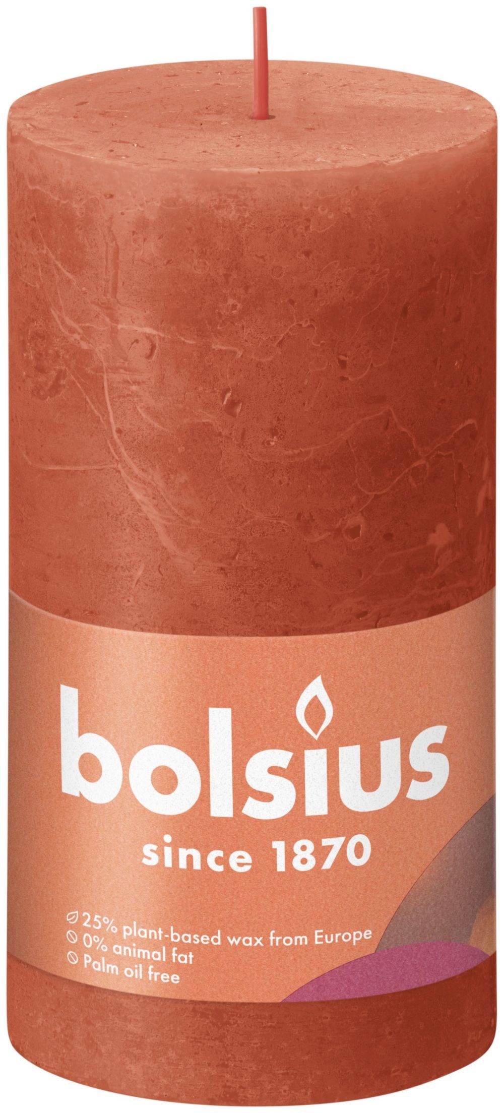 Bolsius Stompkaars Rustiek Earthly Orange 130-68 mm