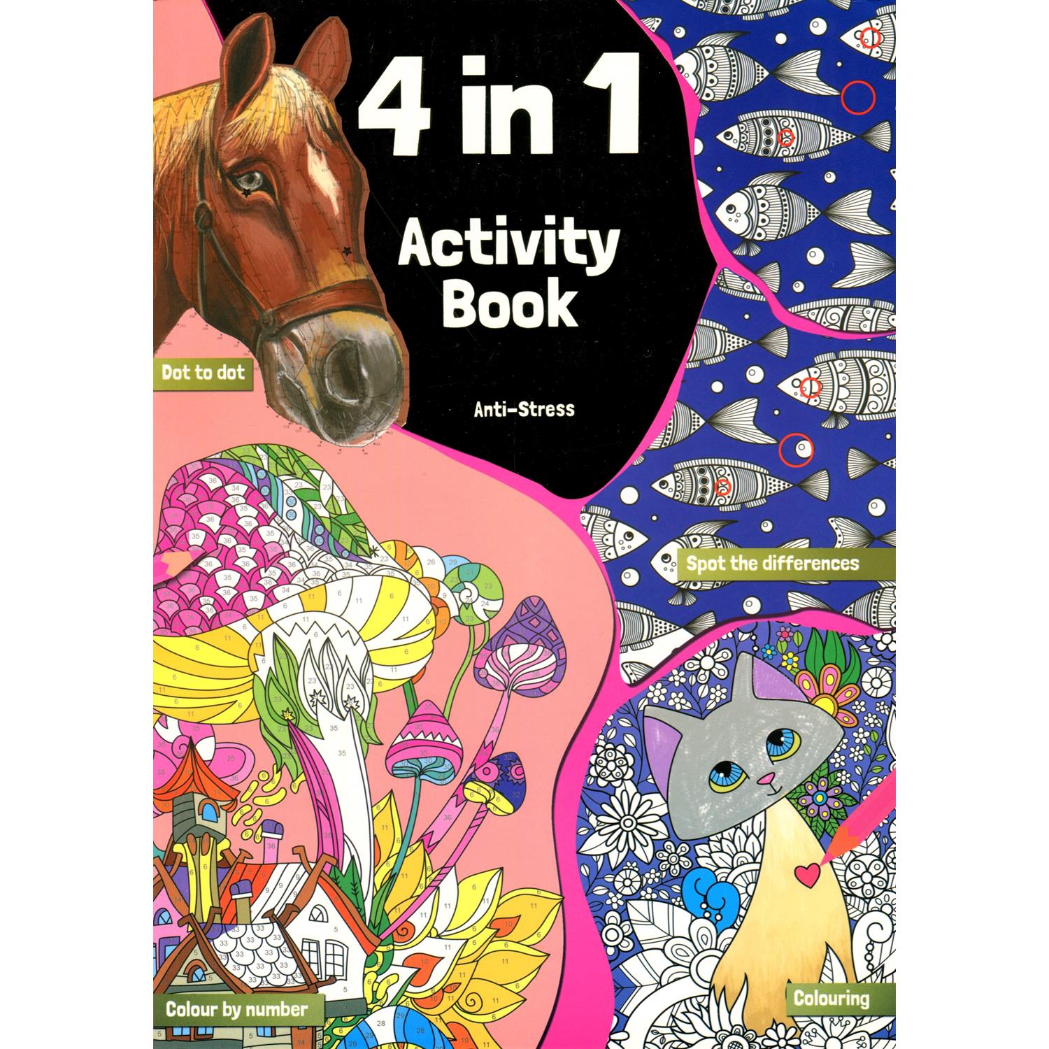 4 In 1 Activiteitenboek A4 Kleurboek Voor Volwassenen 56 Paginas