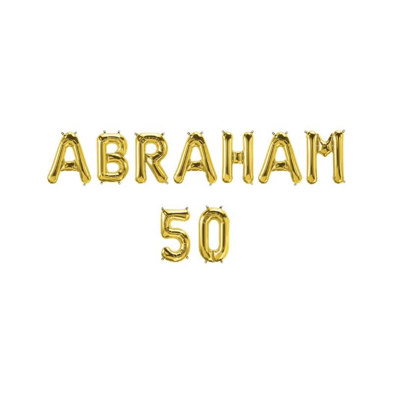 Paperdreams Folie Ballon Letterslinger - Abraham 50