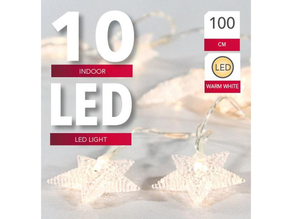 String verlichting ster 10 LED lampen