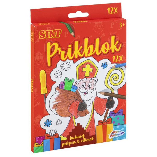 Sint Prikblok 12 kaarten 15x20 cm