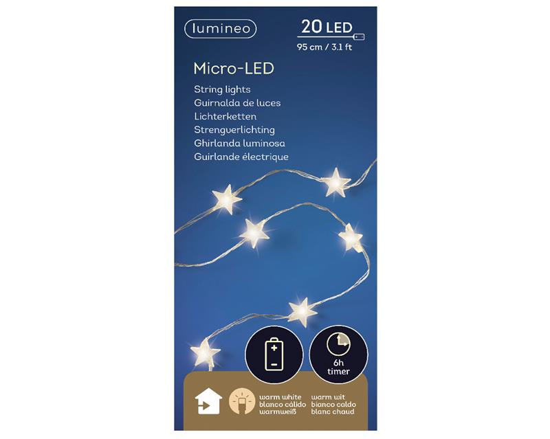 micro LEDverlichting ster 95cm 20L