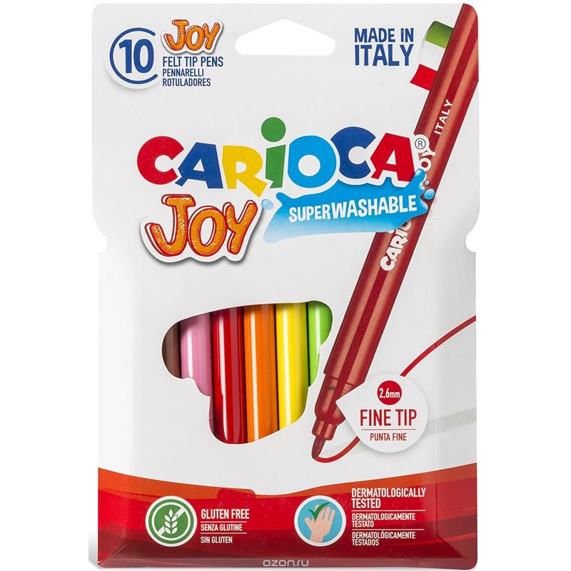 Carioca Joy Viltstiften 10 Stuks In Kartonnen Etui