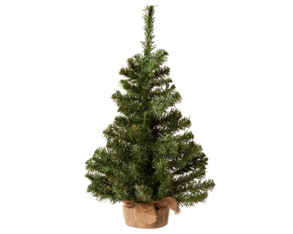 Kerstboom in jute zak 60cm groen