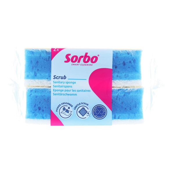 Sorbo Sanitairspons XL 2 st 11,5x6,5x4cm