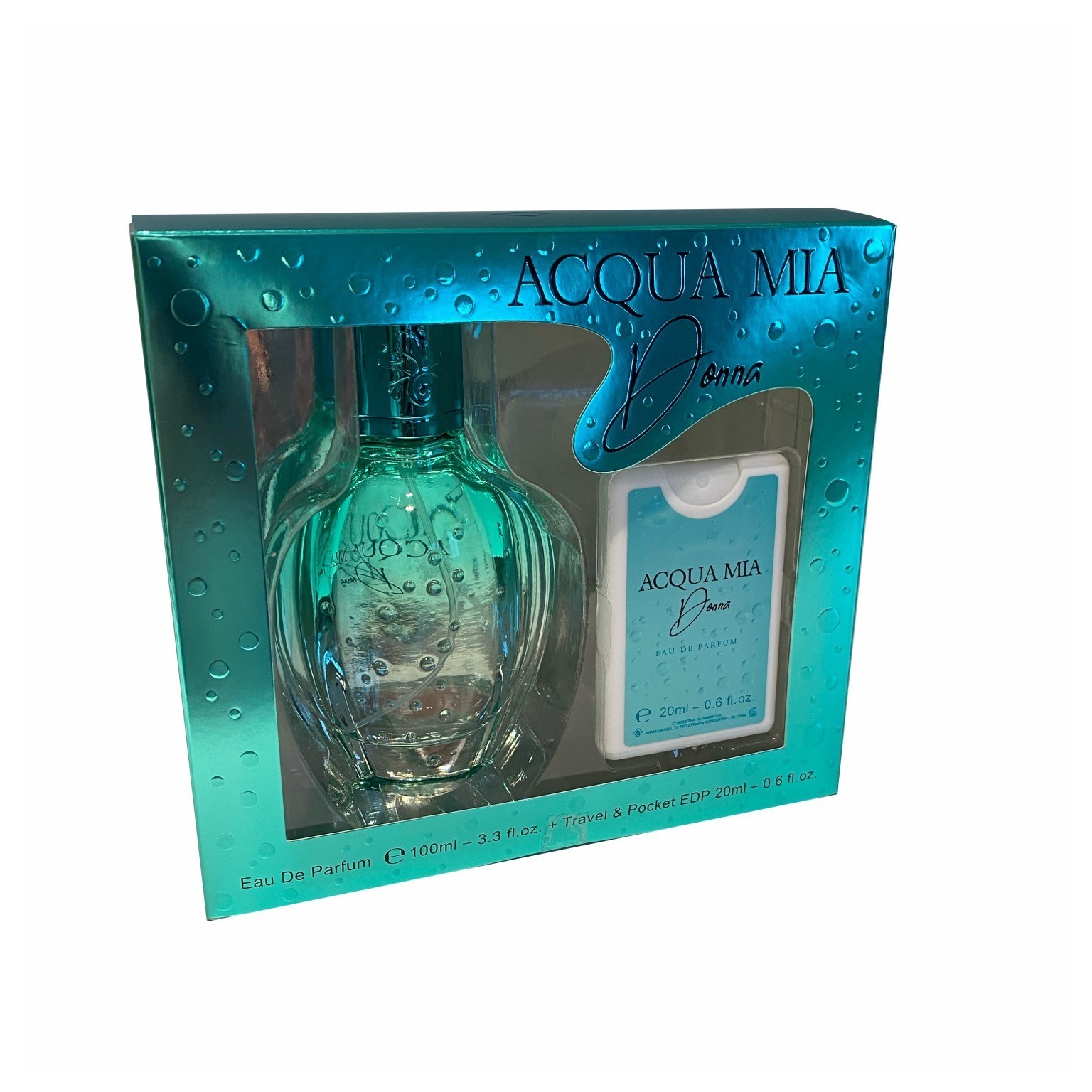 Acqua Mia Donna Giftset Eau De Parfum 100ml + Pocket Parfum 20ml For Women