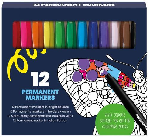 Permanent Markers - Set van 12 stuks