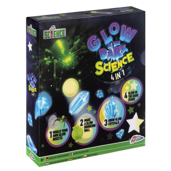 4-in-1 Glow in the dark science set