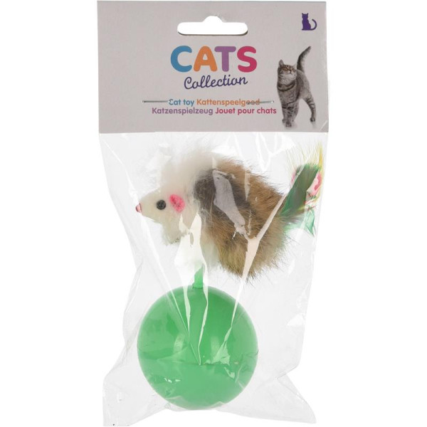 Kattenspeelgoed bal met muis