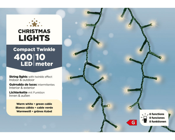 Kerstverlichting LED compact 400L 10m