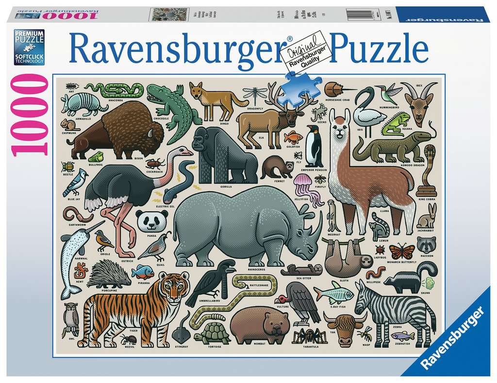 Ravensburger puzzel Wilde dieren Legpuzzel 1000 stukjes