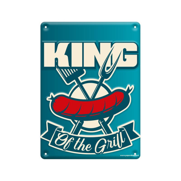 Tekstbord metaal - King of the grill