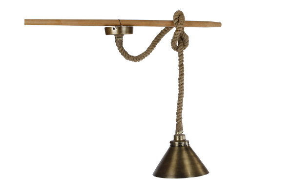 Hanglamp aan touw zink metaal 25x25x15cm