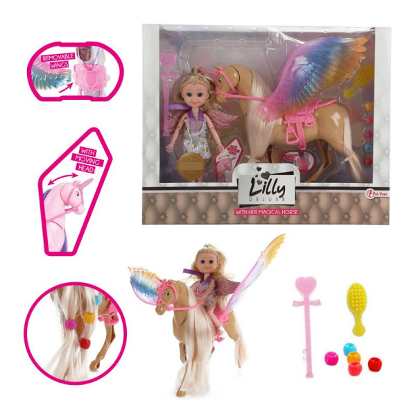 Toi Toys Tienerpop Lauren 15cm + unicorn