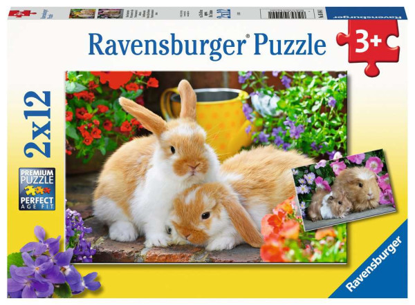 Ravensburger puzzel Knuffeltijd 2x12pcs