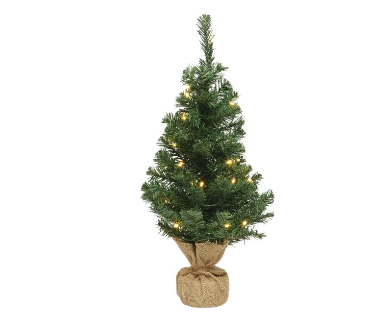 Everlands Mini Kerstboom 75cm Met Verlichting Groen