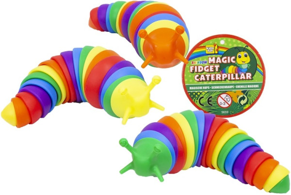 Rainbow Fidget magische rups 19cm