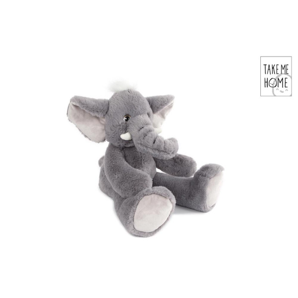 Take Me Home olifant pluche S grijs 22cm