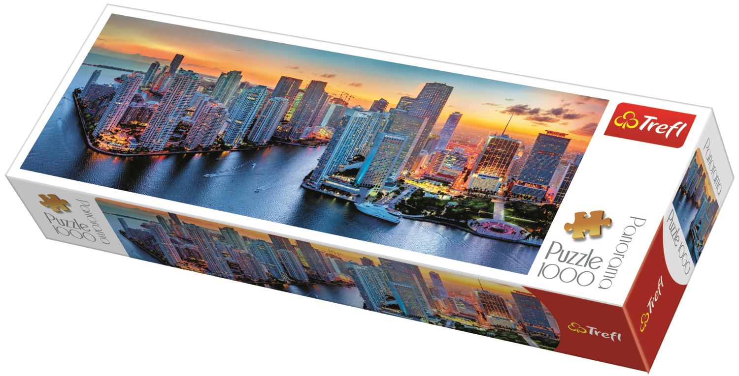 Panorama Miami after dark-Trefl 1000 pcs Legpuzzel