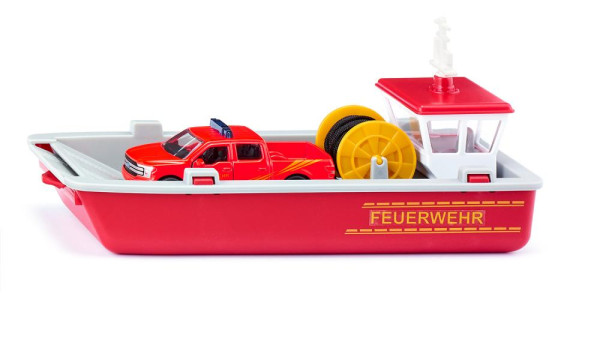 Siku 2117 Brandweerboot + pick-up 25,2cm