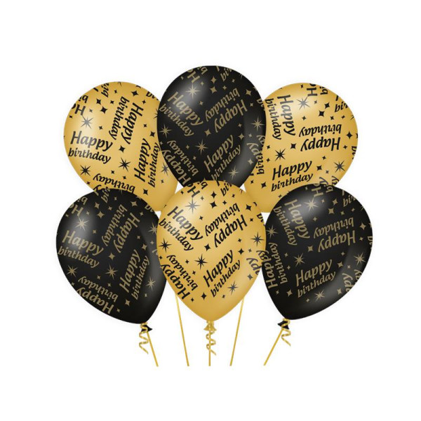 Classy party ballon - Happy birthday 6st