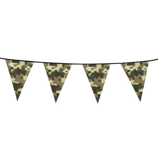 Vlaggenlijn Camouflage 6m kunststof