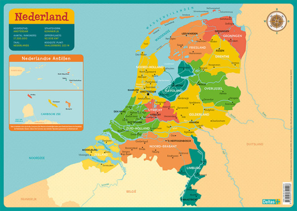 Deltas Onderlegger - Kaart Nederland