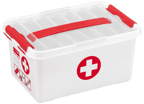 Sunware Q-line First Aid box 6L wit-rood
