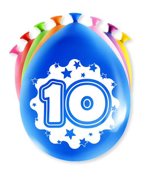 Paperdreams cijferballonnen - 10 jaar