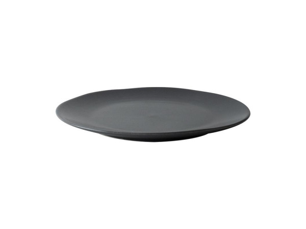 Velvet bord plat Ø20,5cm mat zwart 4st