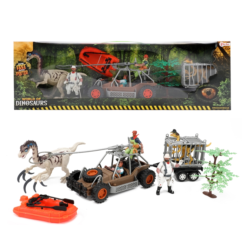 Toi Toys World Of Dinosaurs Speelset XL - Jeep+dino's+boot