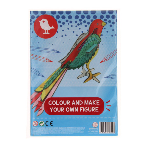 Kleur en maak je eigen vogelfiguur