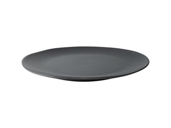 Velvet bord plat Ø26,5cm mat zwart 4st