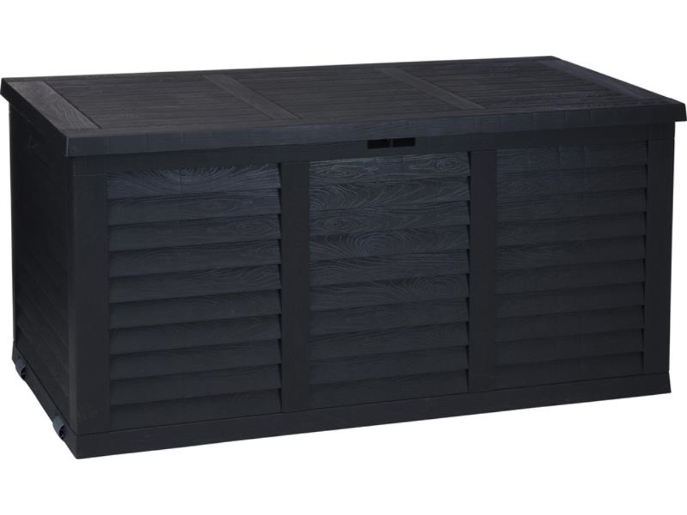 Tuinkussen Opbergbox Zwart Hout Look (380 Liter) Huismerk zwart