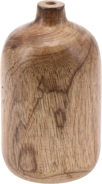 Vaas hout met smalle hals 13cm