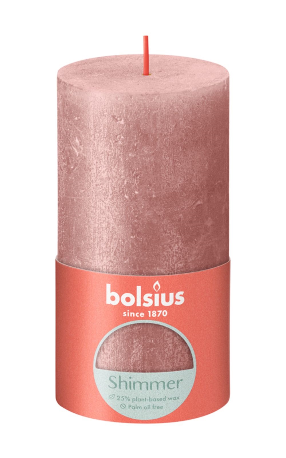 Bolsius Rustiek stompkaars 130-68 Pink