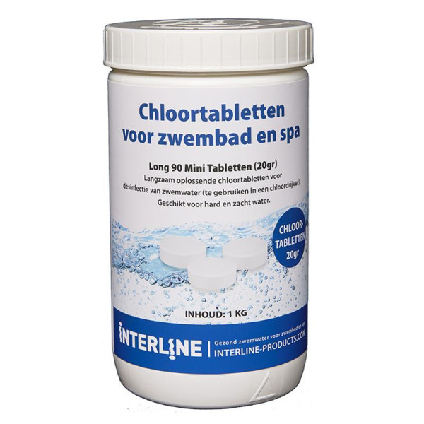 Interline chloortabletten 1kg. (20g)