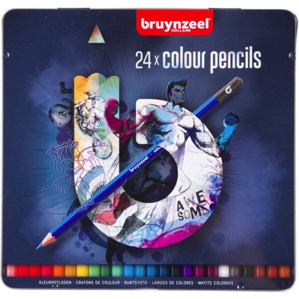 Bruynzeel blik kleurpotloden 24 stuks