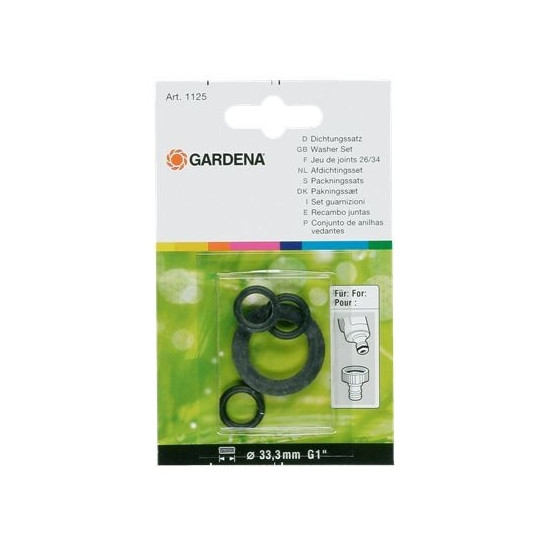 Gardena set rubberringen 33,3mm 1"