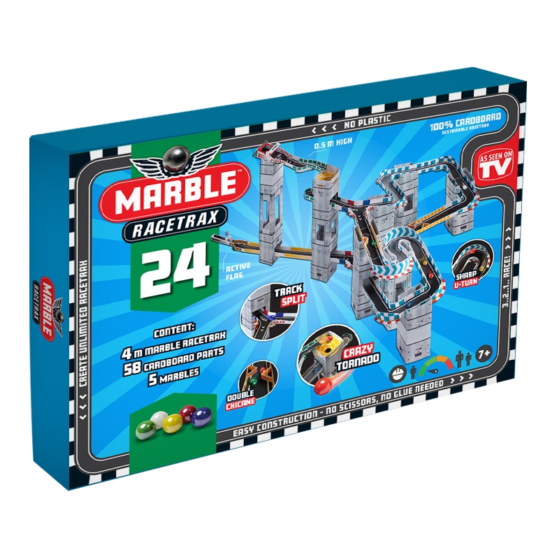 Marble Racetrax knikkerbaan starter set 24 sheets
