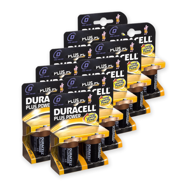 Duracell Plus batterijen R20 D doos a 10