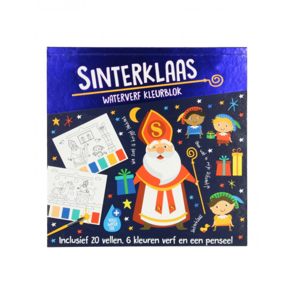 Waterverfkleurblok Sinterklaas