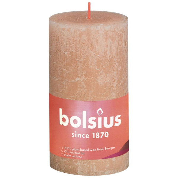 Bolsius Rustiek stompkaars 130/68 Roze