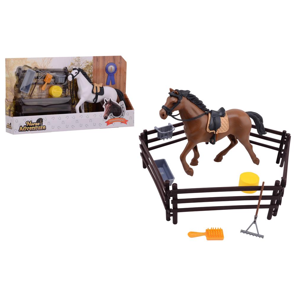 John Toy Paarden Speel Set Met Accessoires In Doos