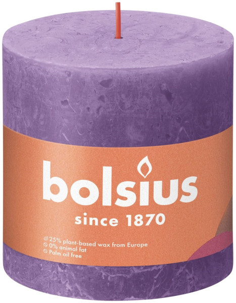 Bolsius Rustiek kaars 100/100 violet