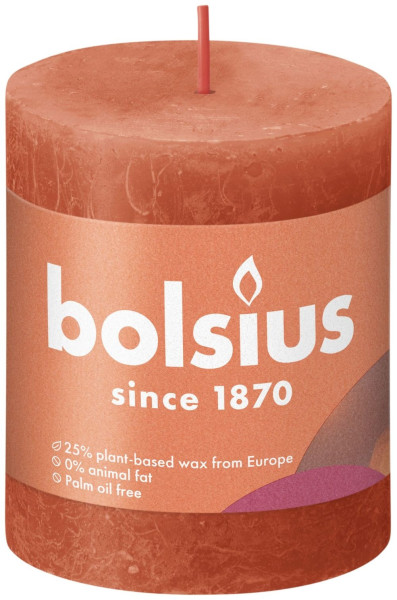 Bolsius Rustiek stompkaars 80/68 Oranje