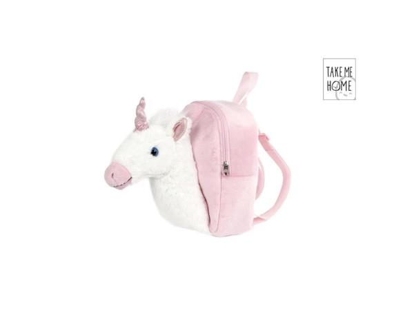 Unicorn rugzak met 3D unicorn 26cm roze