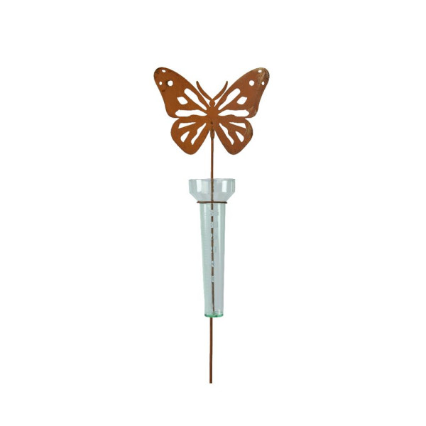 Regenmeter vlinder metaal h83cm